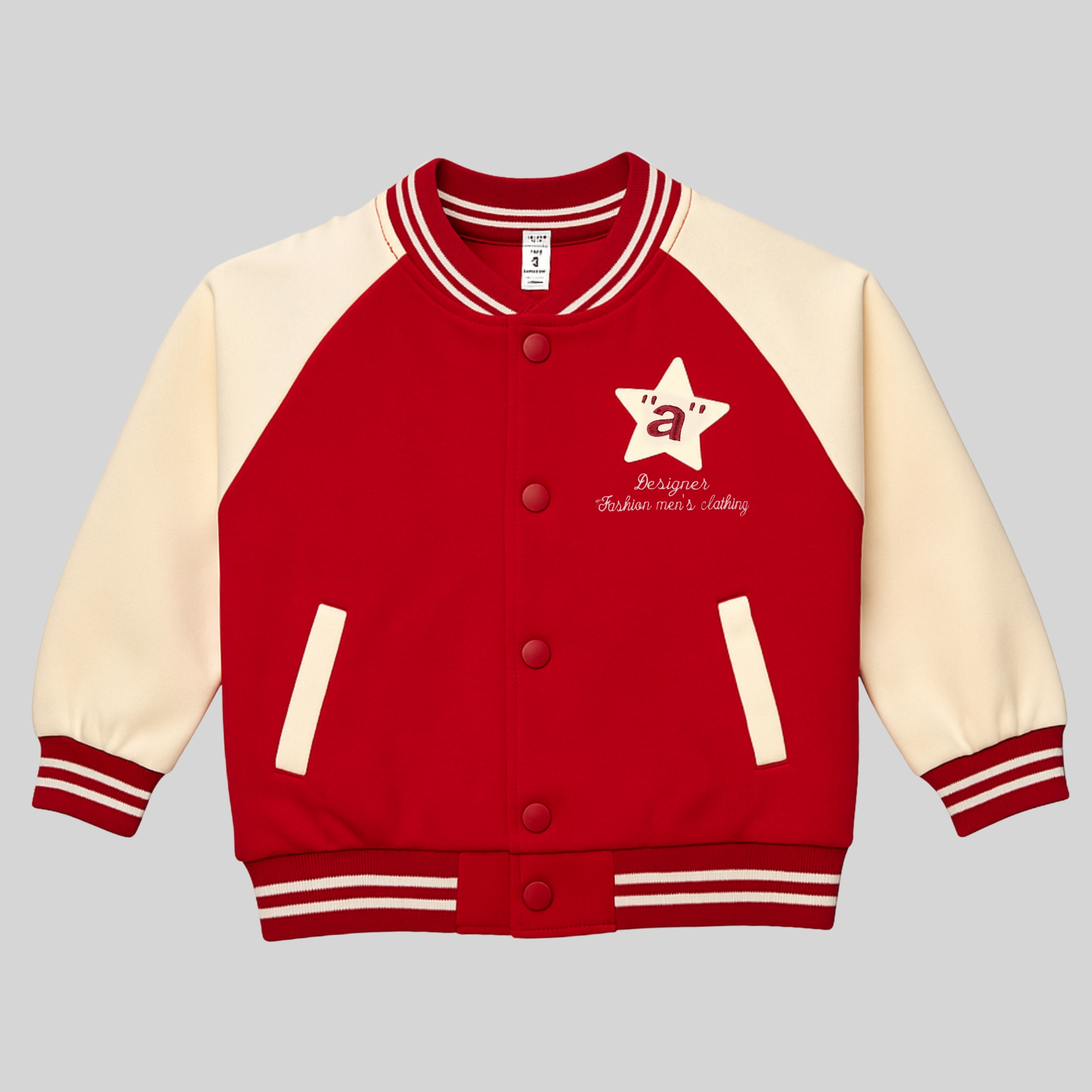 Boys Cool Varsity Jacket – Red