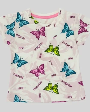 You Are Magical Butterfly Print Cotton T-Shirt