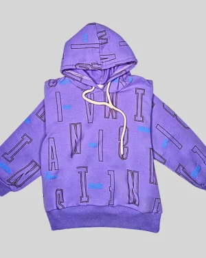 Street Style All-Over Print Hoodie – Boys Graphic Edition-Purple