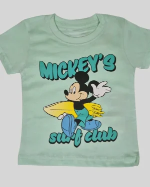 Mint Green Mickey's Surf Club T-Shirt for Boys