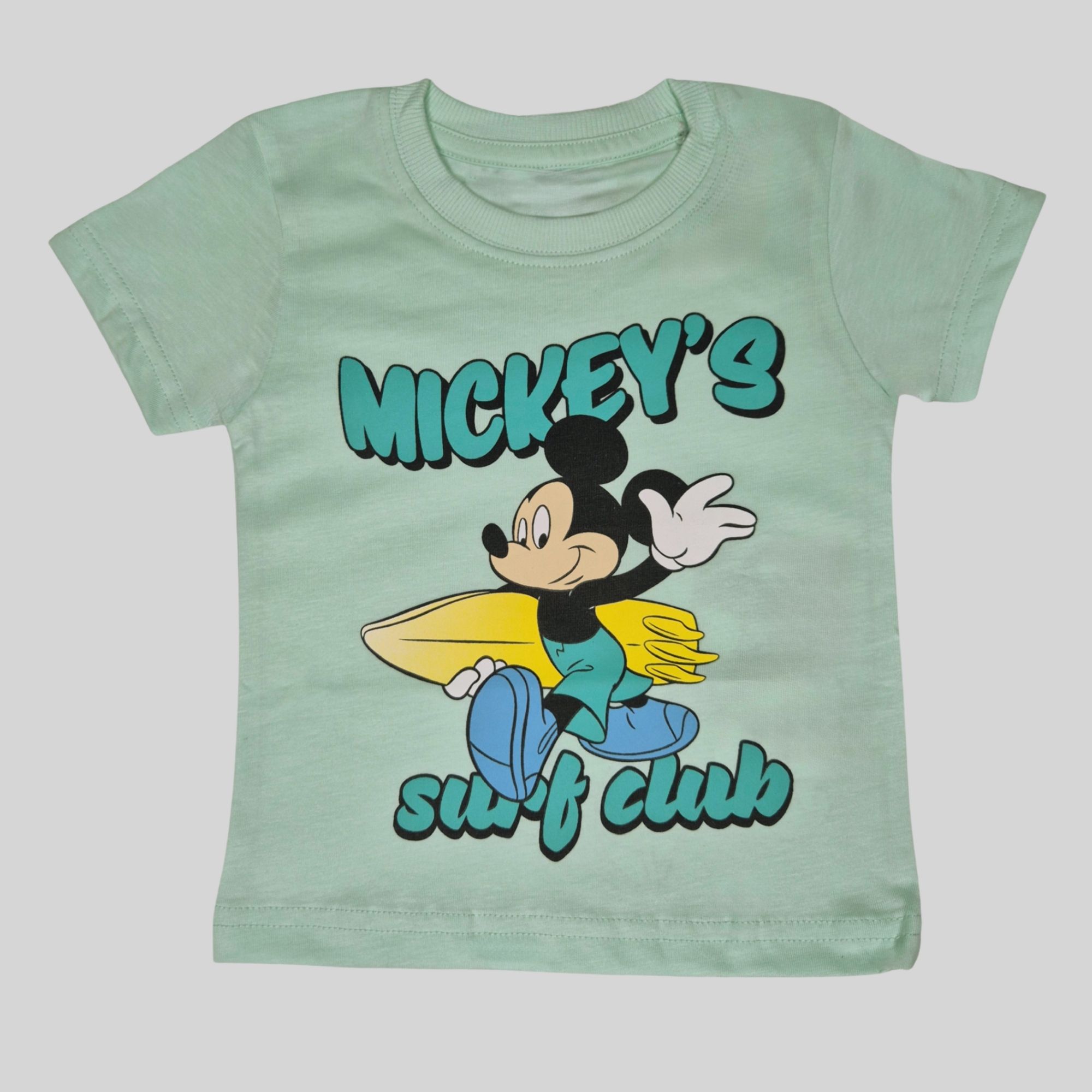 Mint Green Mickey's Surf Club T-Shirt for Boys