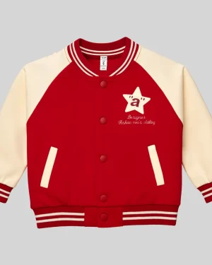 Boys Cool Varsity Jacket – Red