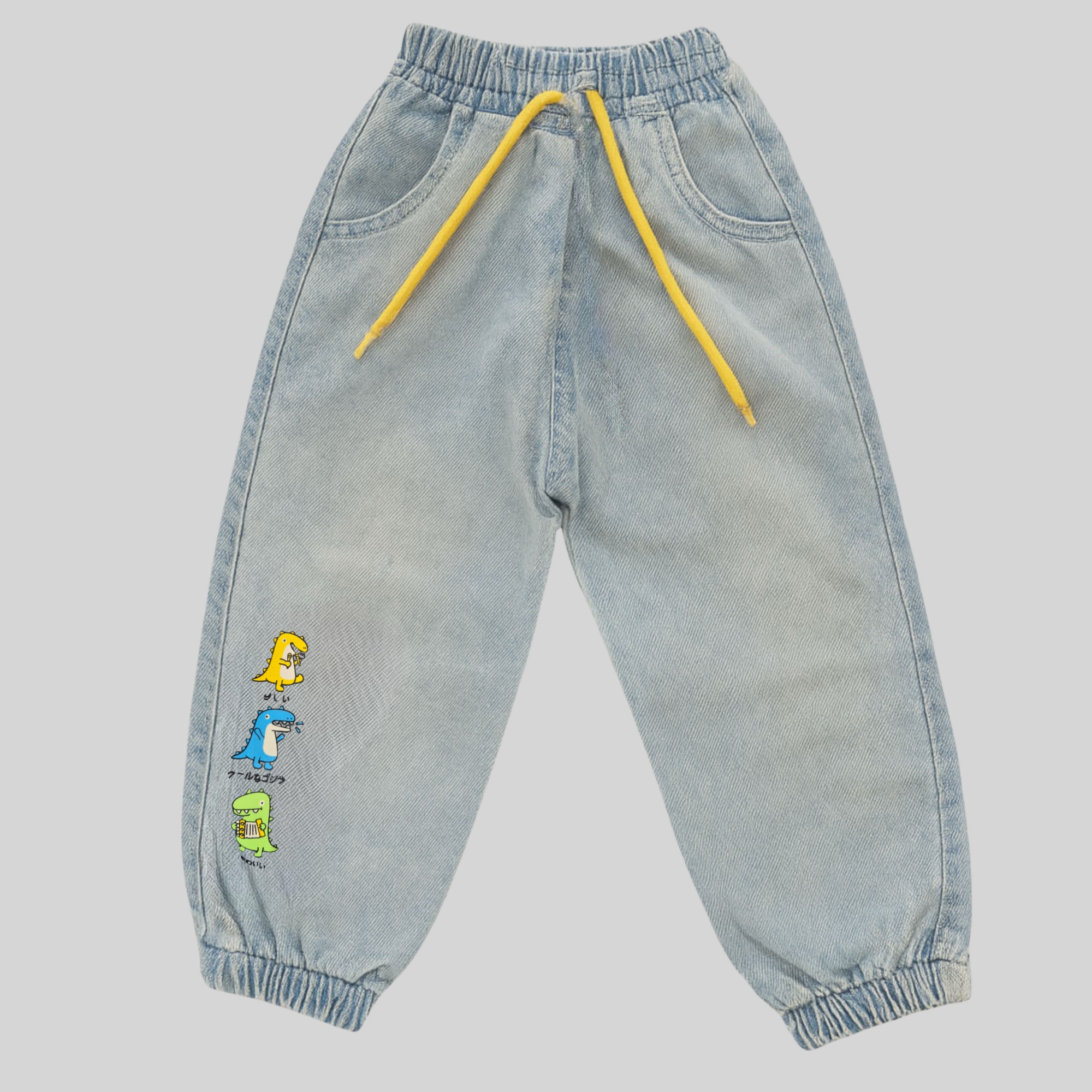 Dino Explorer Jogger Jeans – Light Blue