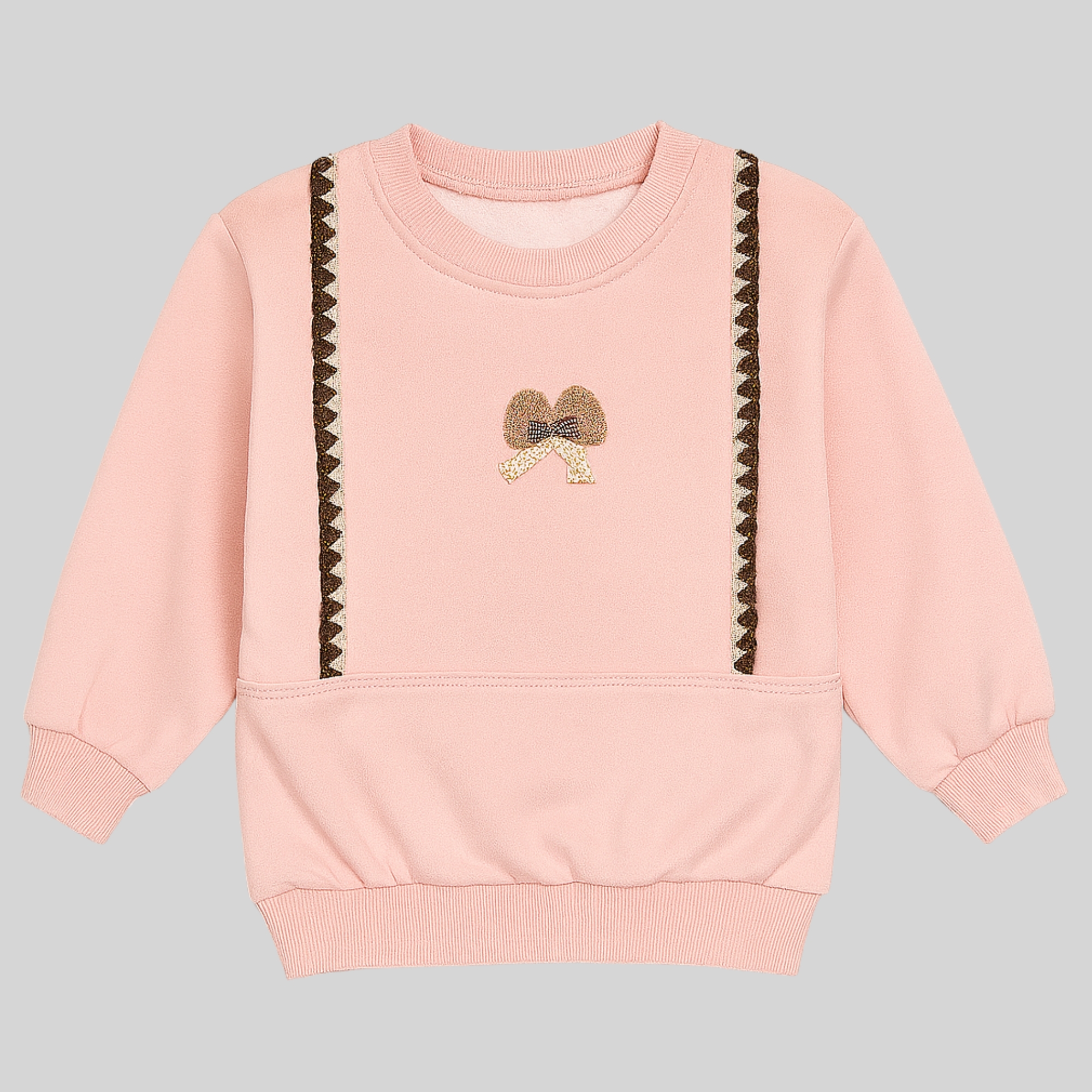 Pink Bow Sweatshirt for Girls