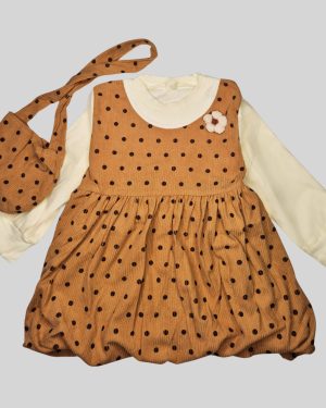 "Girls Polka Dot Frock with Bag"