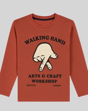 Boys Rust Walking Hand Arts & Craft Full Sleeve T-Shirt
