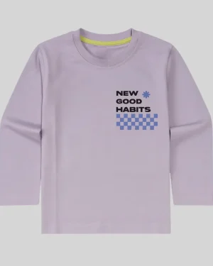 Boys “New Good Habits” Full Sleeve T-Shirt