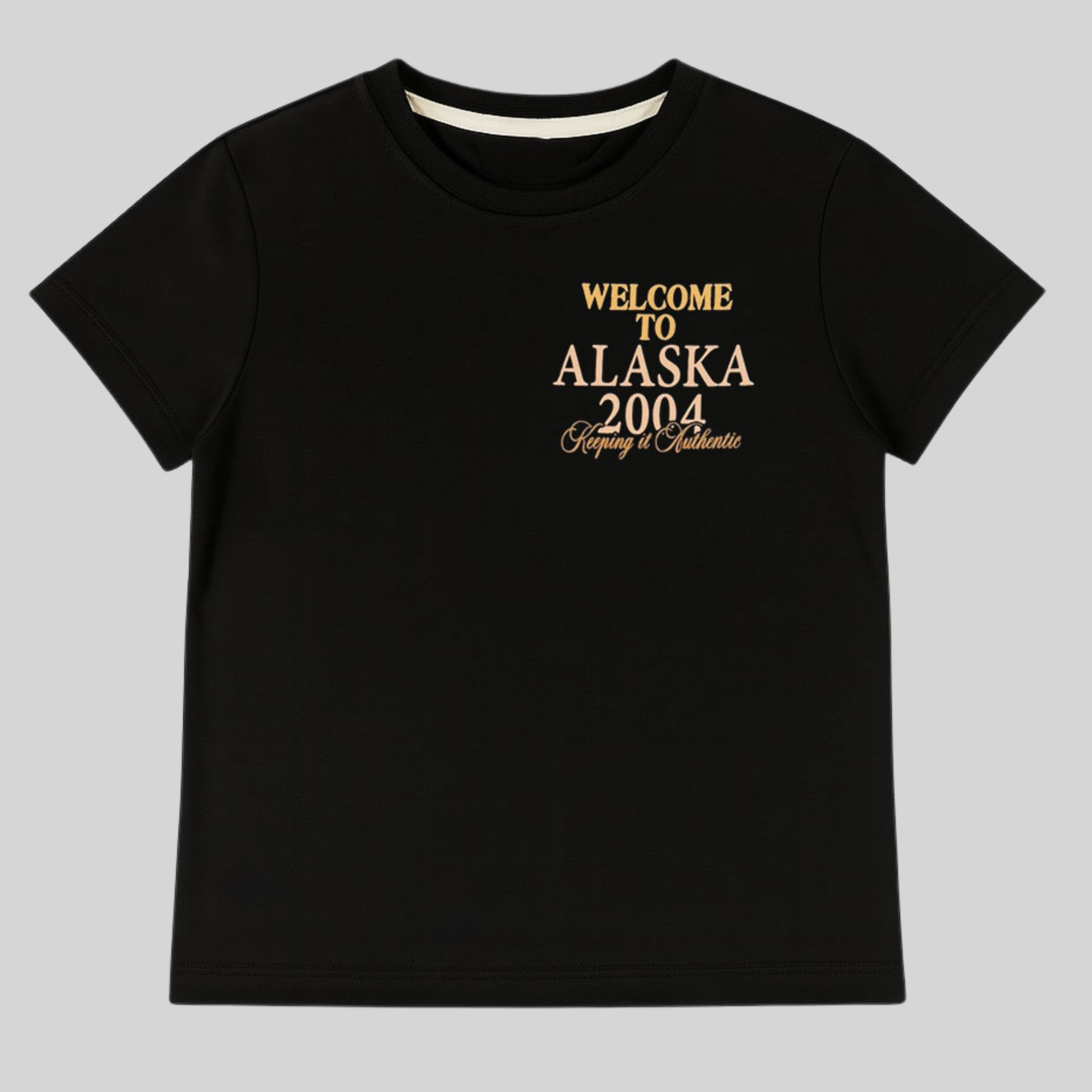 Girls Black Alaska Polar Bear Graphic T-Shirt