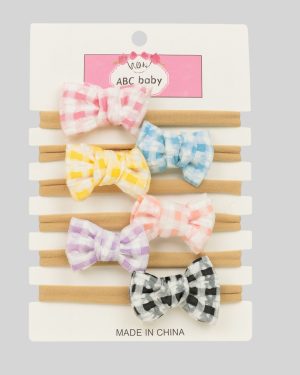Baby Bow Rubber Bands – Set of 6