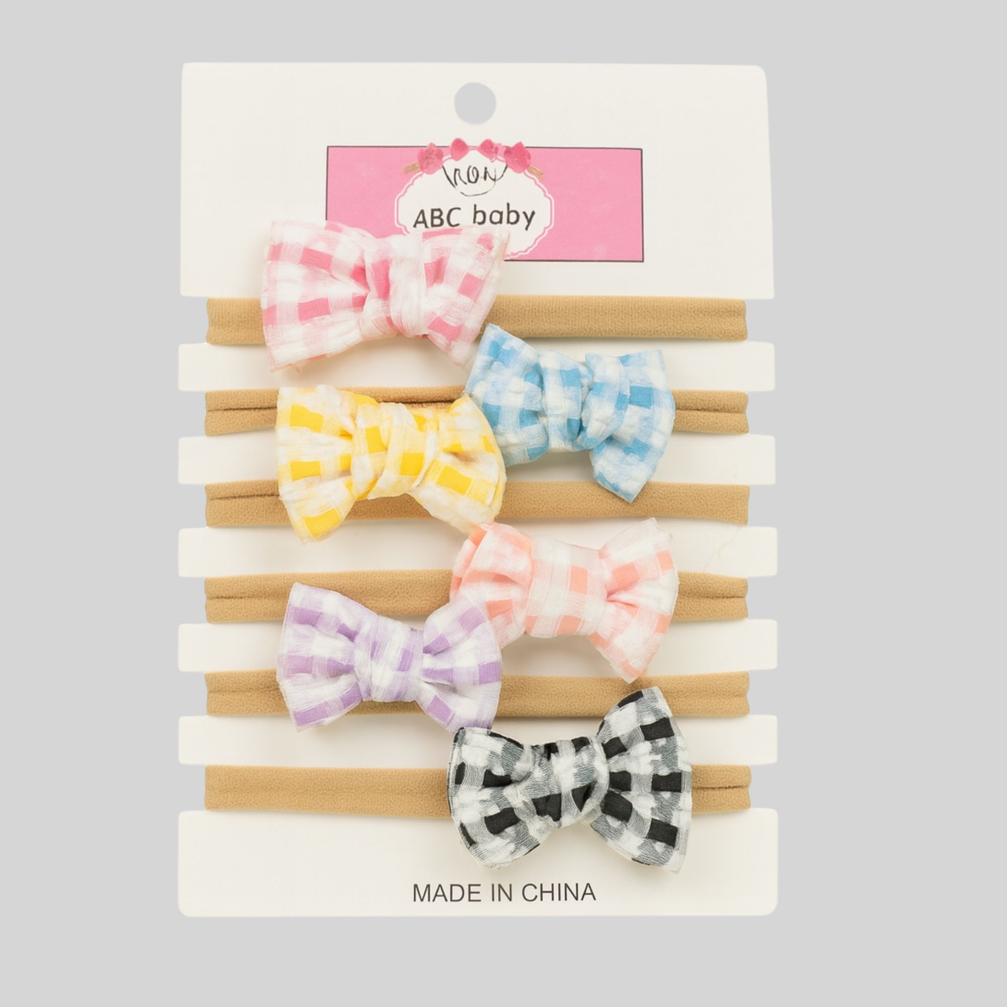 Baby Bow Rubber Bands – Set of 6